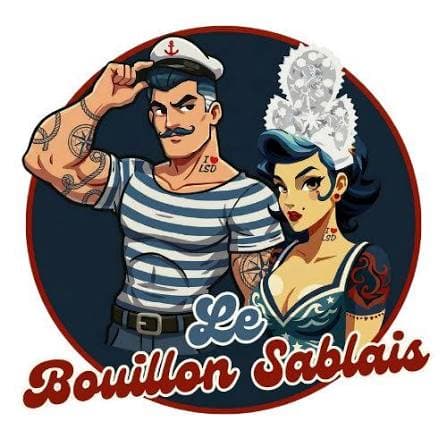 Le marin et la Sablaise, duo illustré du Bouillon Sablais
